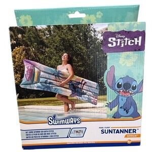 Disney Stitch Oversized Adult Pool Float Suntanner by Swimways  70" by 23" NIB